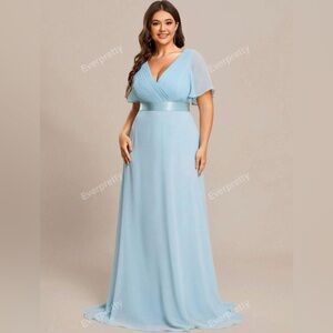 EVER PRETTY BABY BLUE BRIDESMAID DRESS SIZE 22 (5XL)